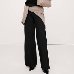 Banana Republic Wide Leg Everywhere Ponte Pant XXL Black 603873